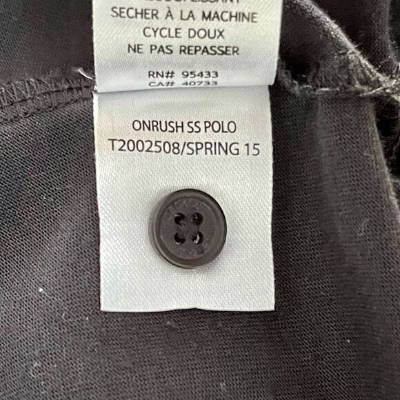 Toad & Co. Onrush Polo Shirt. Size Large. Black. - Picture 6 of 7